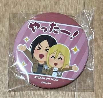 진격의 거인 캔뱃지 유미르 크리스타 일러스트야