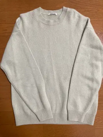 AURALEE 100% 캐시미어 니트 스웨터 사이즈 4