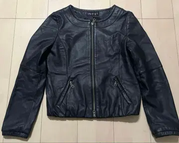 INDIVI 블랙 가죽 자켓 38