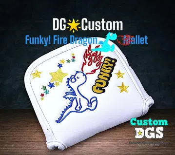 인기! Funky! 파이어 드래곤 화이트 스퀘어 말렛 커버