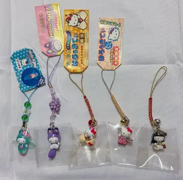 지역 한정 키티 매듭 스트랩 5개 세트