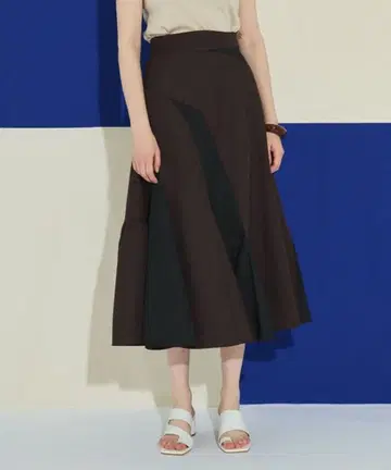 티어드 타프타 바이컬러 스커트 UNITED TOKYO