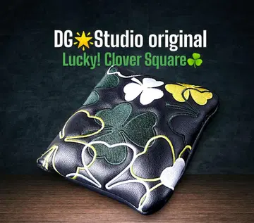 [인기 특별 할인] 해피 클로버 블랙 스퀘어 말렛 골프헤드커버