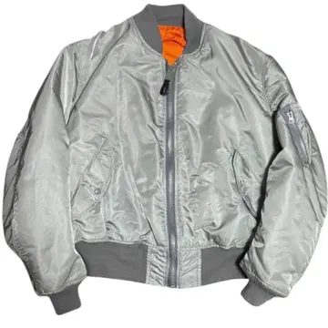 희소 색상 실버 ALPHA 80s 구 택 USA제 봄버 자켓 XL