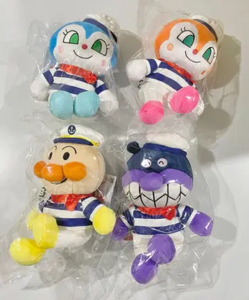 새상품 고베 호빵맨 어린이 뮤지엄 한정판 호빵맨 봉제 인형 4체 세트