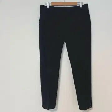 자라 ZARA 슬랙스 센터 프레스 밑단 지퍼 블랙