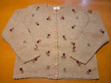 블루베리 팜 장미 자수 니트 가디건