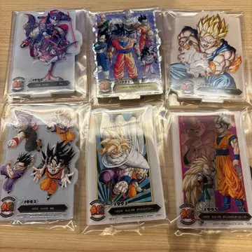 드래곤볼 F상 홀로그램 아크릴 스탠드 6개 세트