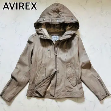 [ 새상품급 ] 아비렉스 가죽 자켓 라이더스 램 가죽 후디드 M