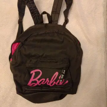 Barbie 백팩 블랙/핑크 프론트 포켓 부착