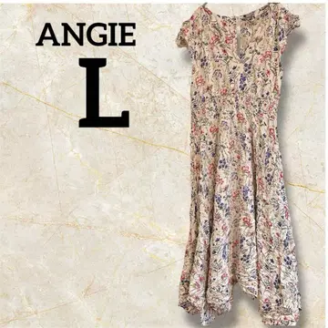하나뿐인 ANGIE [ L ] 꽃무늬 플레어 원피스 100% 리조트