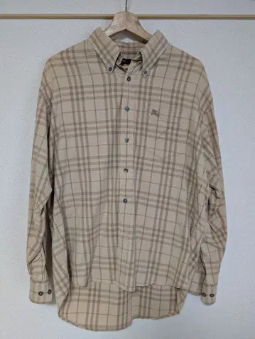 체크 무늬 긴팔 셔츠 M