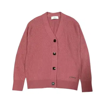 미사용급 모라비토 블랭크 울 가디건 니트 더스티 핑크