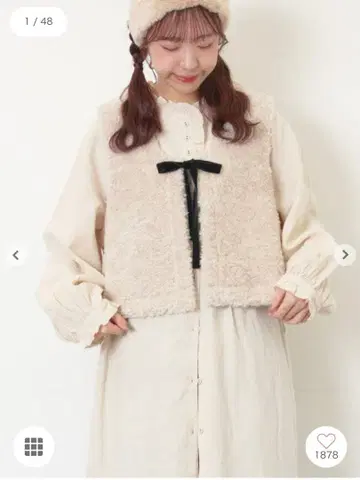 Samansa Mos2 전후 2WAY 보아 베스트 아이보리