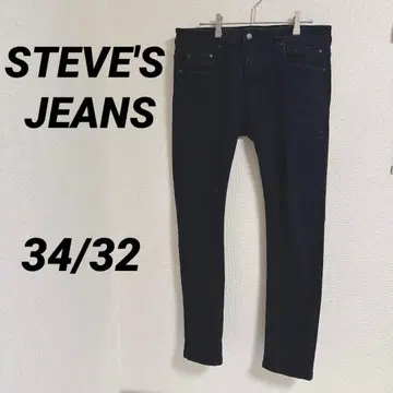 STEVE'S JEANS [ 34/32 ] 스키니 데님 블랙 스트레치