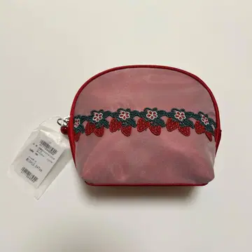 [ 미사용 새상품 ] 긴자와 레이스 딸기 파우치