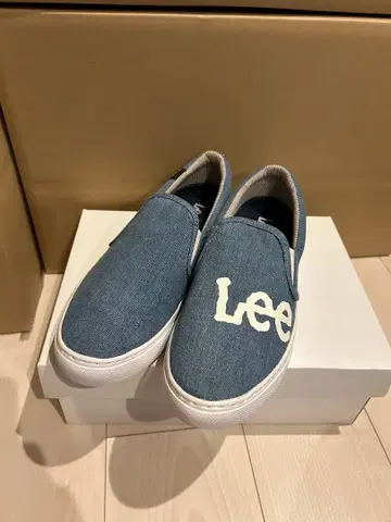 리 데님 슬립온