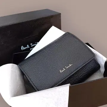 새상품급 폴스미스 3단 접이식 지갑 가죽 블랙 남성용 여성용