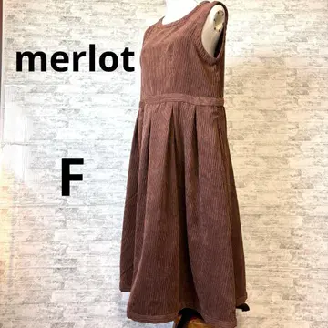 [merlot 멀로] 코듀로이 슬리브리스 A라인 원피스 F