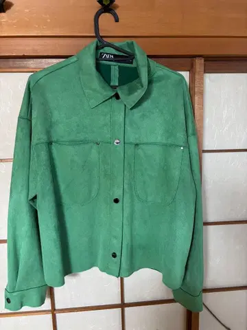 ZARA 그린 긴팔 셔츠