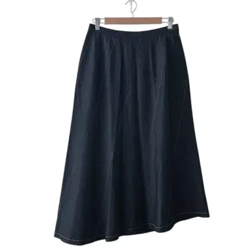 Leilian 레리안(L) 데님조 알파카 혼방 슬래시컷 스커트