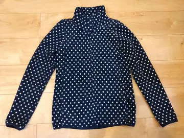 네이비 물방울 패턴 플리스 자켓 M