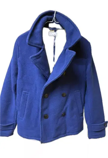 PLUS ONE 파란색 피코트