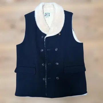 STIFF & Co. 네이비 더블 브레스트 베스트 M