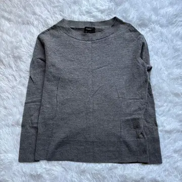 Theory 그레이 오버 사이즈 보트넥 스웨터 S