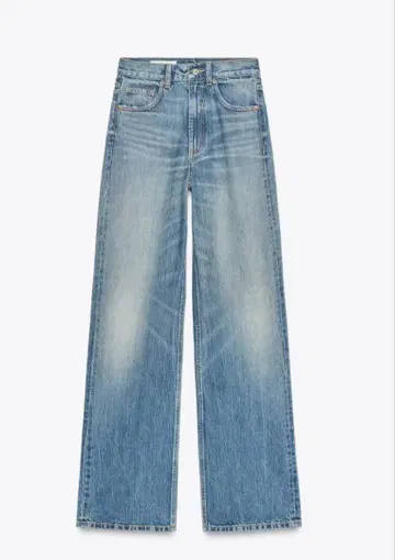 ZARA 와이드 레그 하이웨스트 풀렝스 청바지
