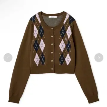 미사용 새상품 SNIDEL 아가일 가디건