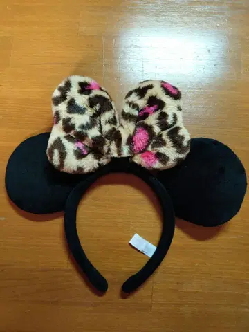 Disney 레오파드 무늬 리본 머리띠