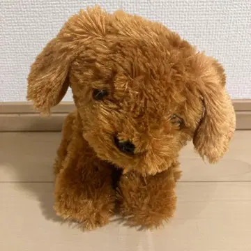 브라운색 강아지 봉제 인형
