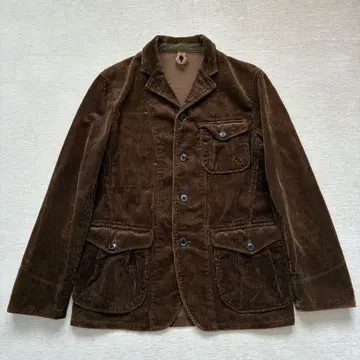 헌팅 자켓 코듀로이 브라운 밀리터리 사파리 자켓