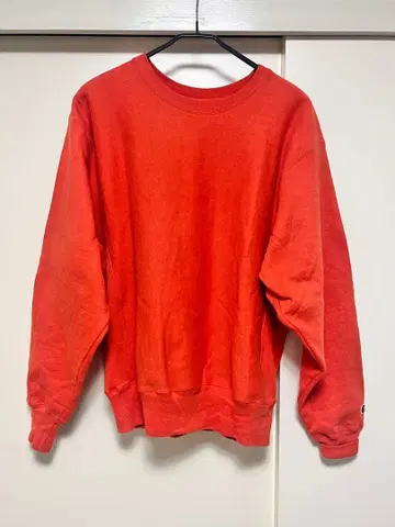 Champion 리버스 위브 오렌지 맨투맨 M 사이즈