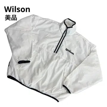 [ 새상품급 ] Wilson 나일론 자켓 하프 지퍼 윈드 브레이커 화이트