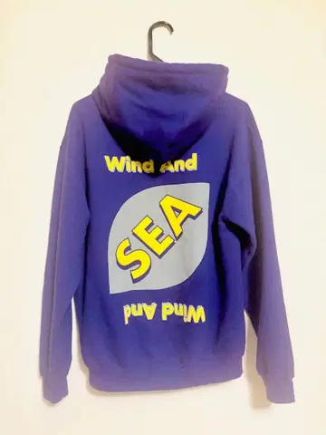 Wind and SEA 보라색 후드티