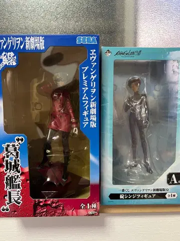 에반게리온 이카리 신지 피규어 카츠라기 함장 피규어 2체 세트