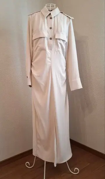 ZARA 드레이프 허리 미디 원피스