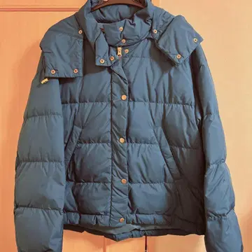 안데뮤 숏 컬러 다운 코트 블루 M 사이즈