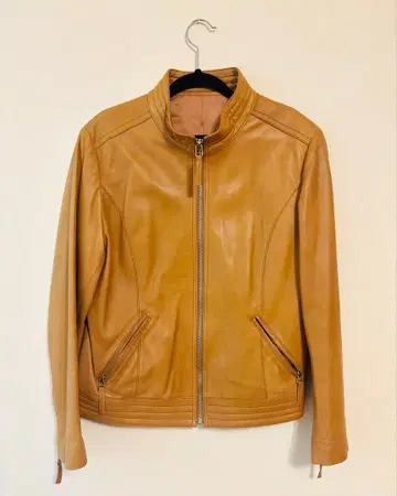 카멜색 양가죽 가죽 자켓 XL