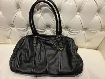 블랙 가죽 토트백 F.CLIO