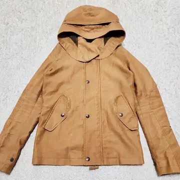 더퍼 후드 부착 코튼 자켓 카멜 S 더블 후드 영국 브랜드