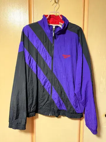 Reebok 나일론 자켓 보라색/블랙