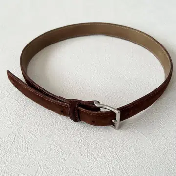 John Lobb 존 롭 스웨이드 가죽 벨트 브라운 천연 가죽 영국제