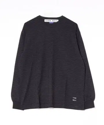 CITEN 블랙 스트라이프 티셔츠
