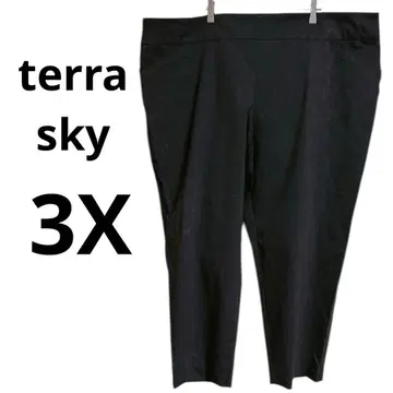 terra & sky [ 3X ] 블랙 슬랙스 빅 사이즈 심플