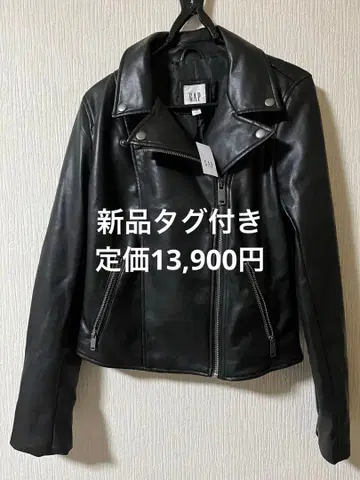 [택 포함 새상품] GAP 비건 레더 라이더 자켓 우먼 XS