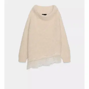 zara 레이스 콤비 니트 스웨터 M 사이즈