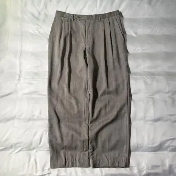 90s 빈티지 이탈리아제 퓨어 울 투 턱 와이드 슬랙스